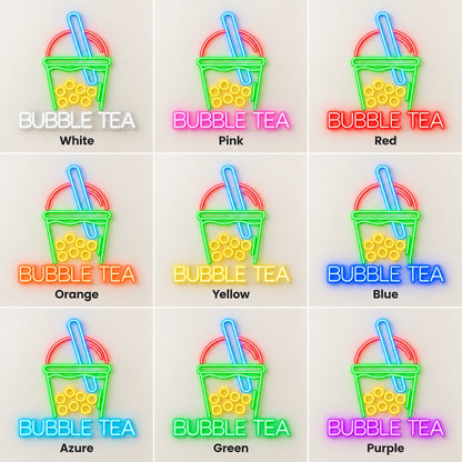 Bubble Tea LED Neon Sign - nine-color grid