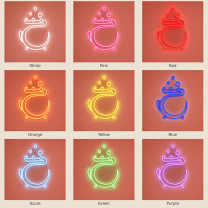 Bubbling Cauldron LED Neon Sign - nine-color grid
