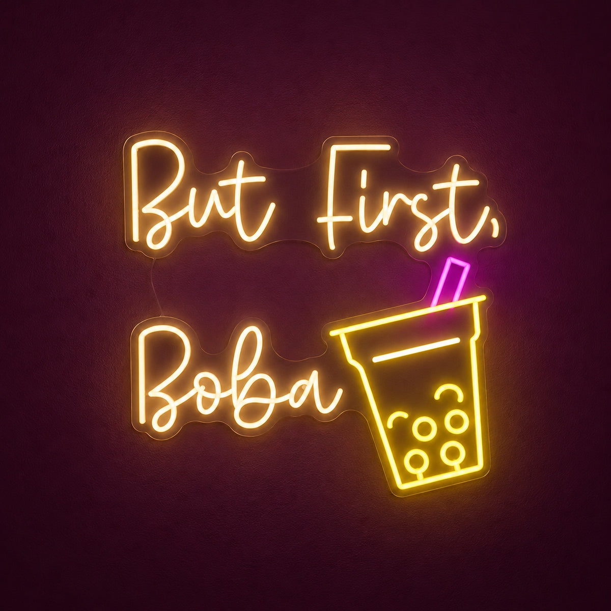 But First Boba LED Neon Sign - product hero