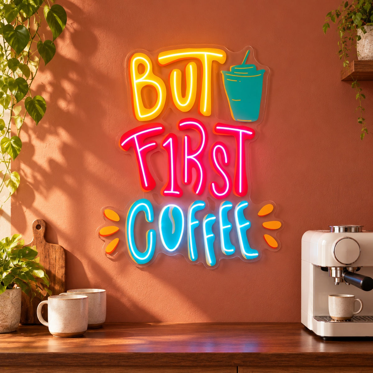 But First Coffee LED Neon Sign for Cafe & Kitchen Decor – Shineneon