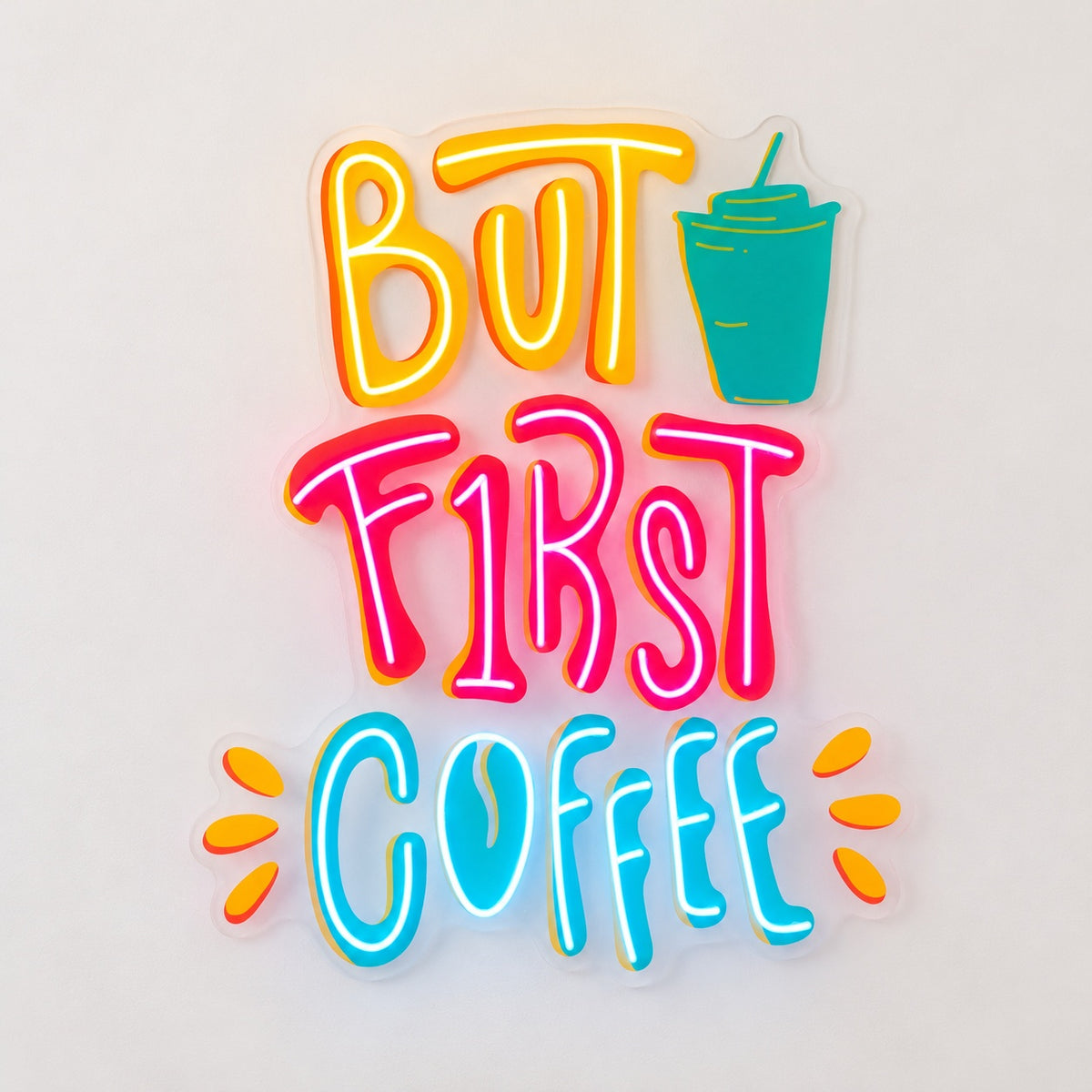 But First Coffee LED Neon Sign for Cafe & Kitchen Decor – Shineneon