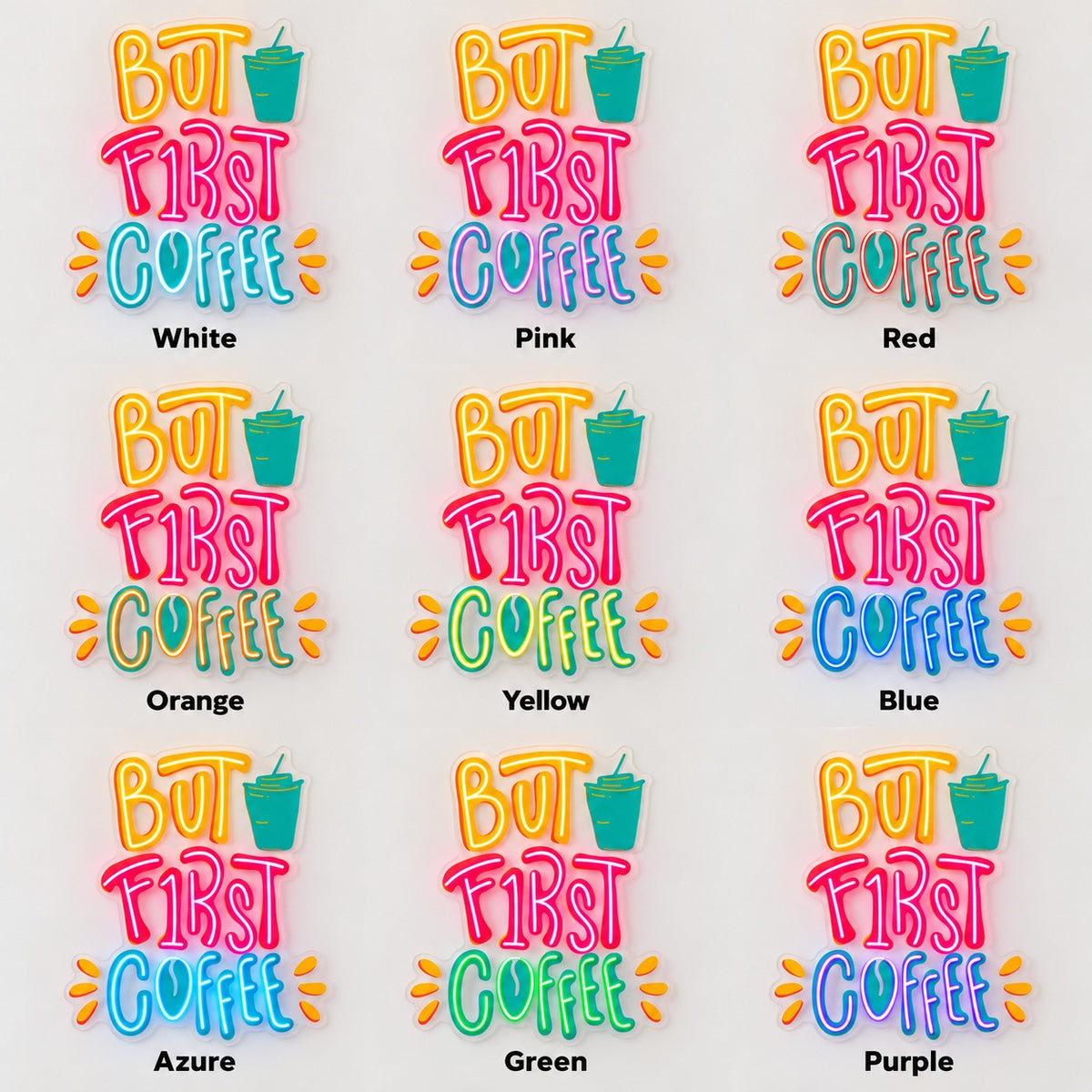 But First Coffee LED Neon Sign for Cafe & Kitchen Decor – Shineneon