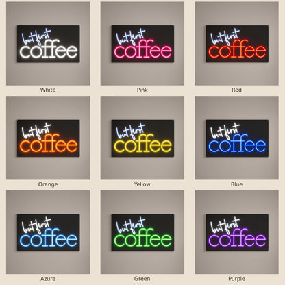 But First Coffee Cafe Decor LED Neon Sign - nine-color grid