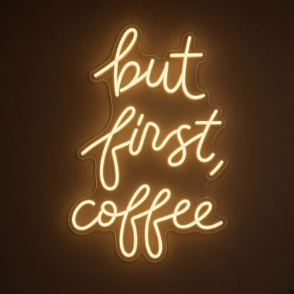 But First Coffee Coffee Bar Decor LED Neon Sign - product hero