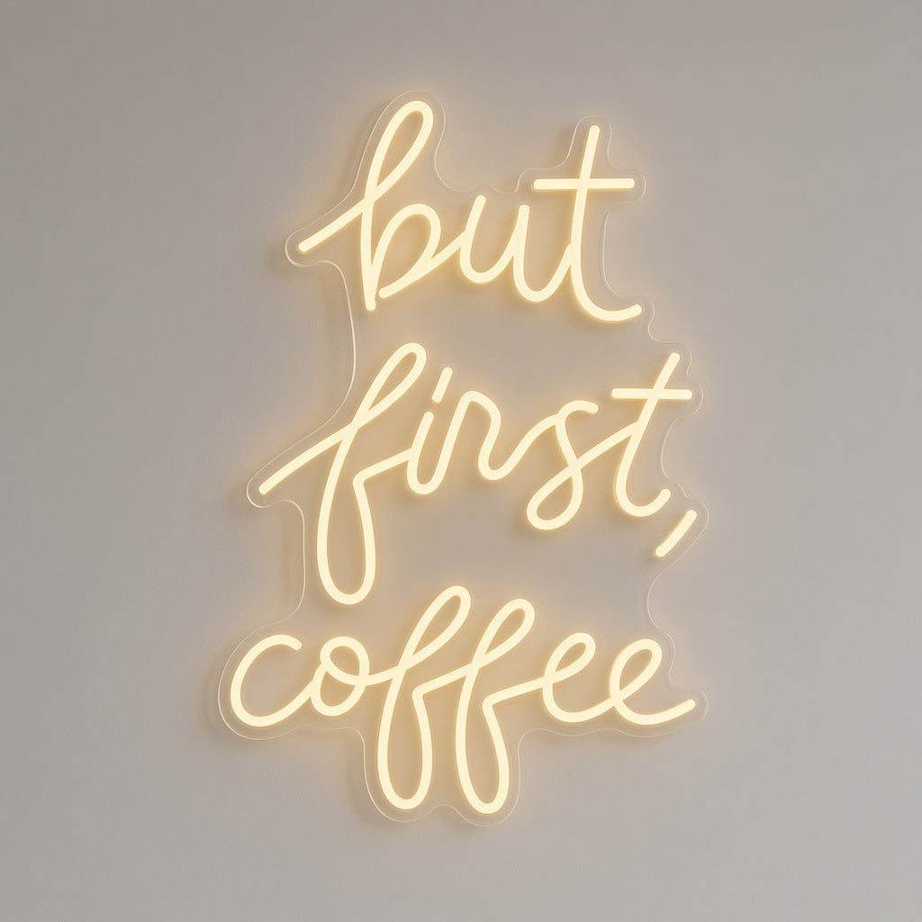 But First Coffee Coffee Bar Decor LED Neon Sign – Shineneon