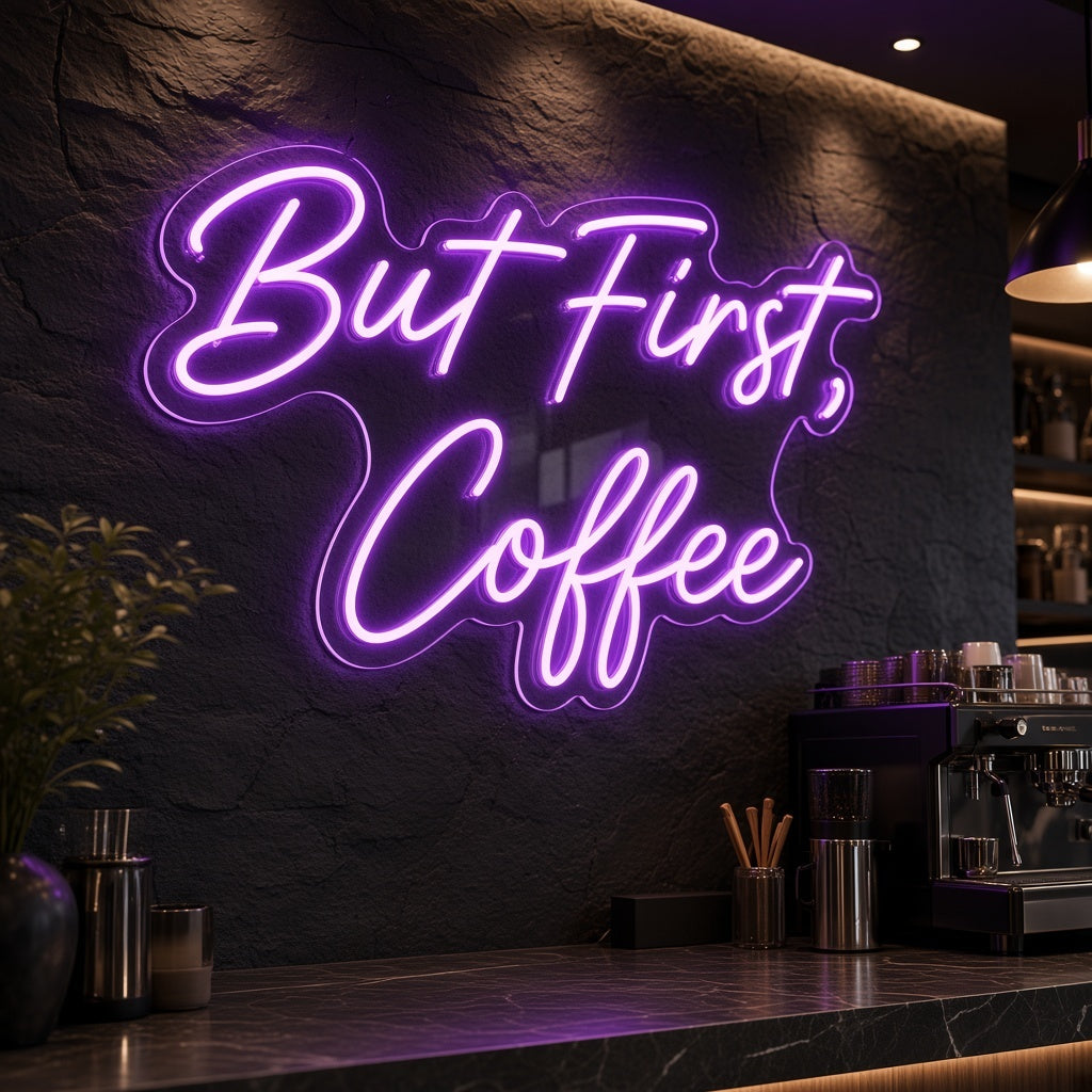 But First Coffee Kitchen Decor LED Neon Sign - product hero