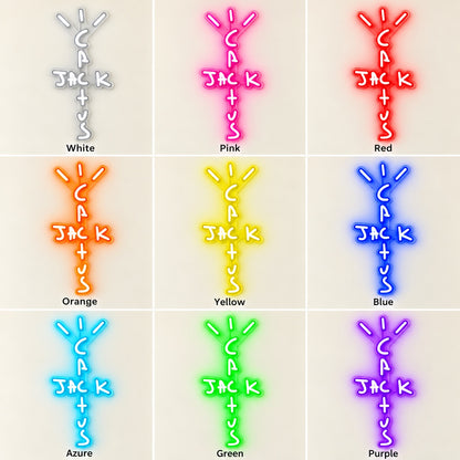 Cactus Jack LED Neon Sign - nine-color grid