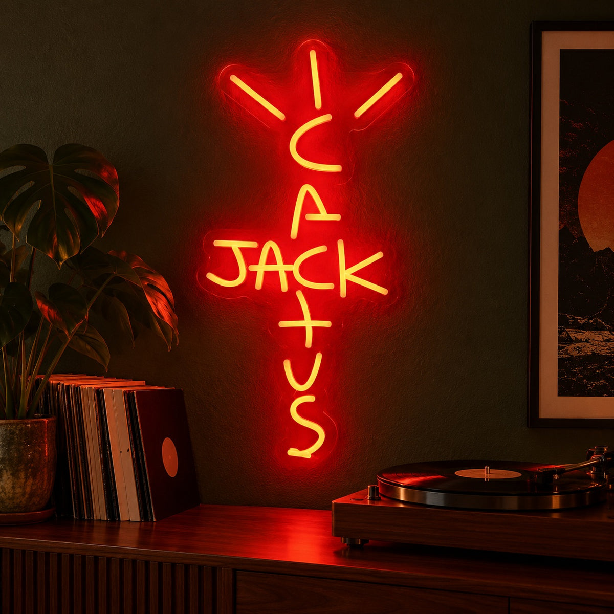 Cactus Jack LED Neon Sign - advertising view