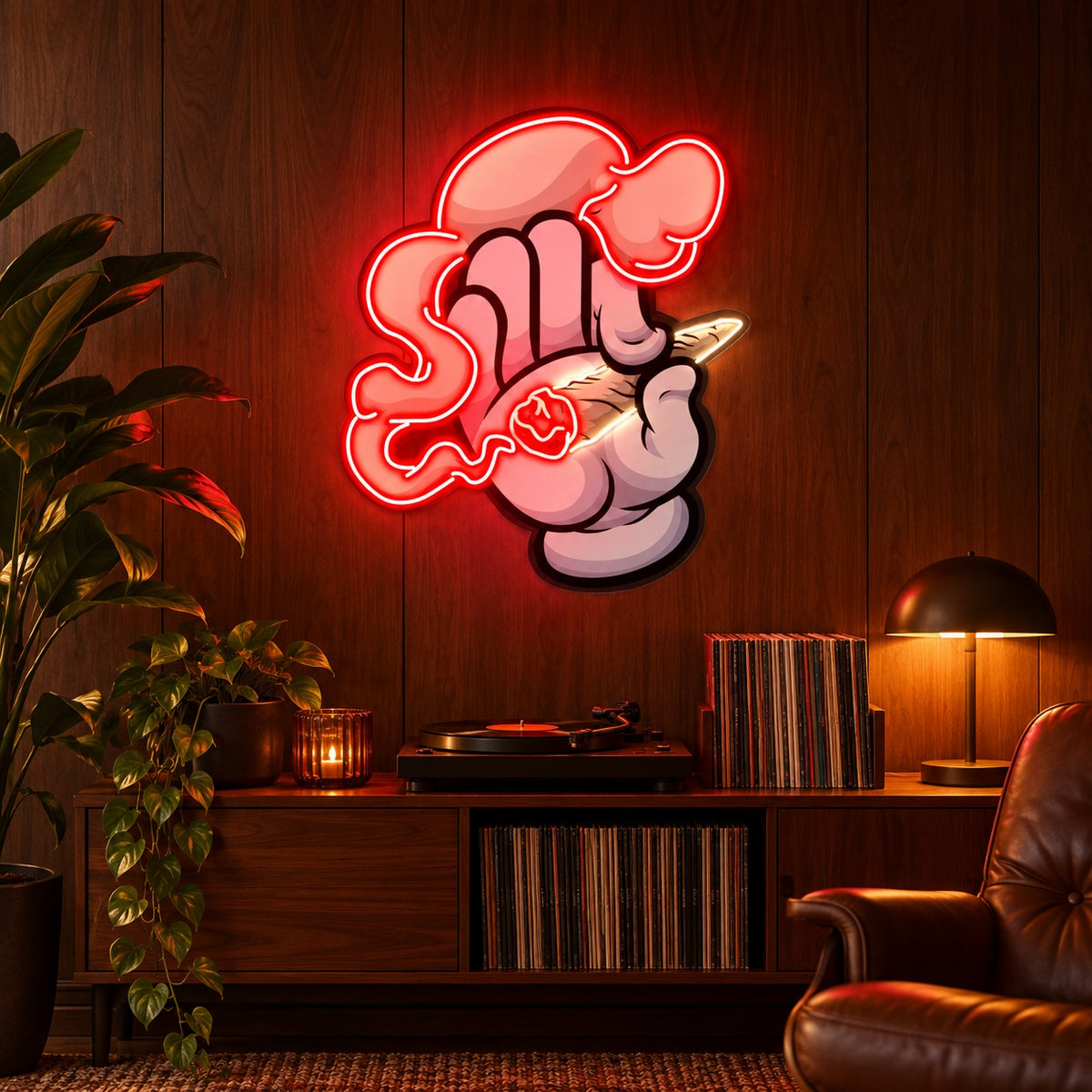 Cartoon Hand Holding Joint LED Neon Sign – Shineneon