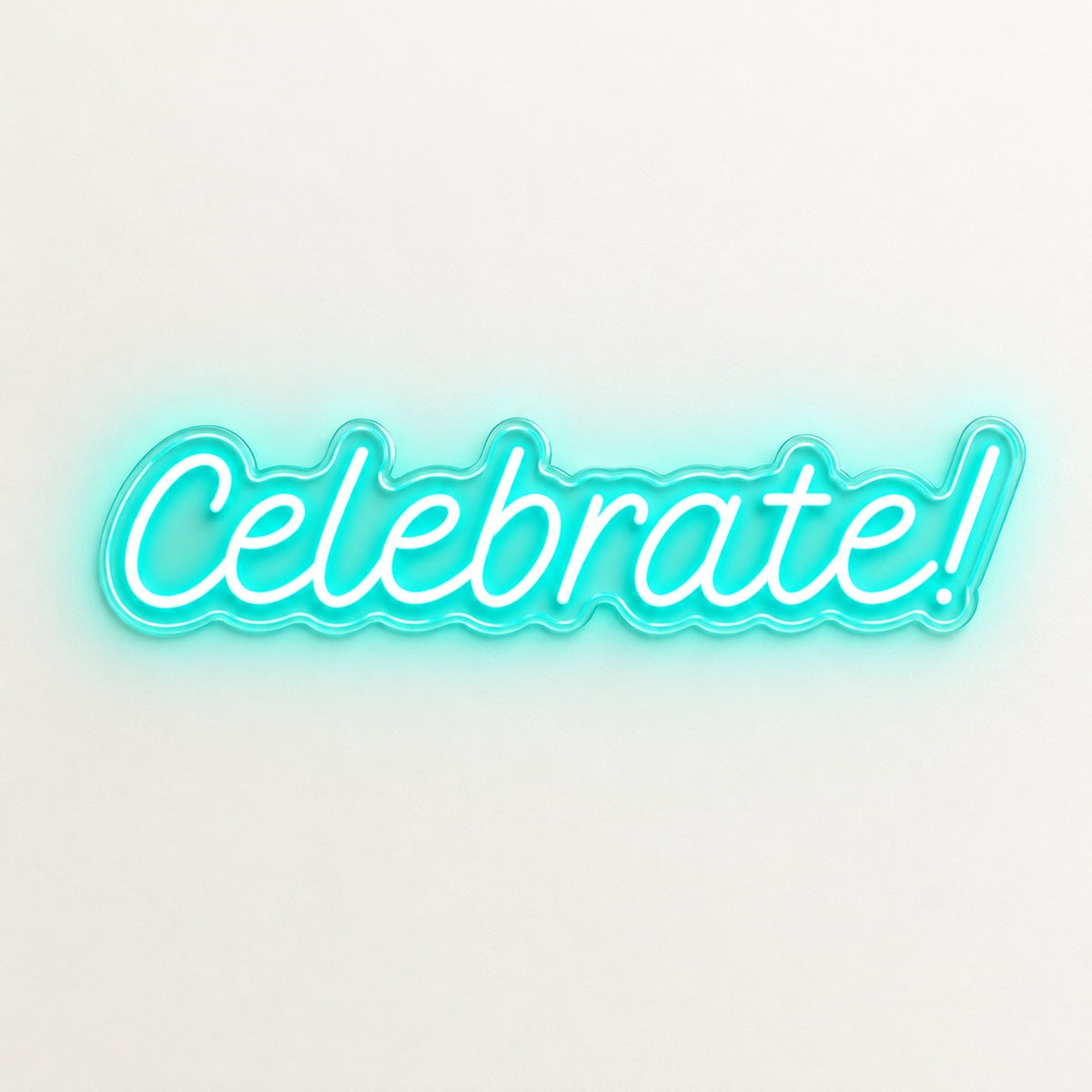 Celebrate! LED Neon Sign - natural light view