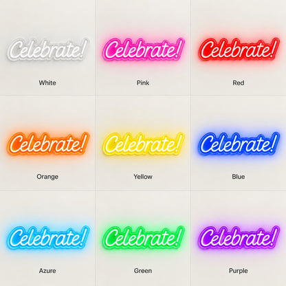 Celebrate! LED Neon Sign - nine-color grid