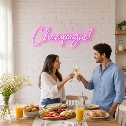 Champagne LED Neon Sign - lifestyle view