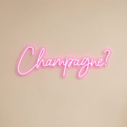 Champagne LED Neon Sign - natural light view