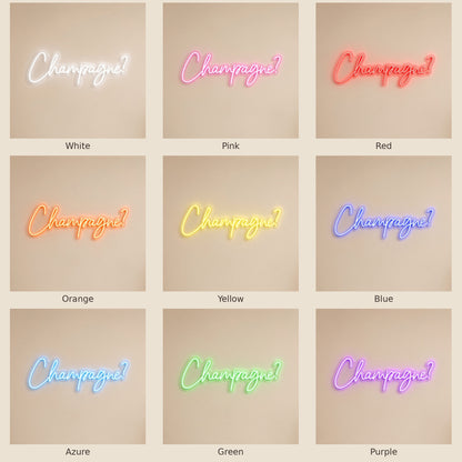 Champagne LED Neon Sign - nine-color grid