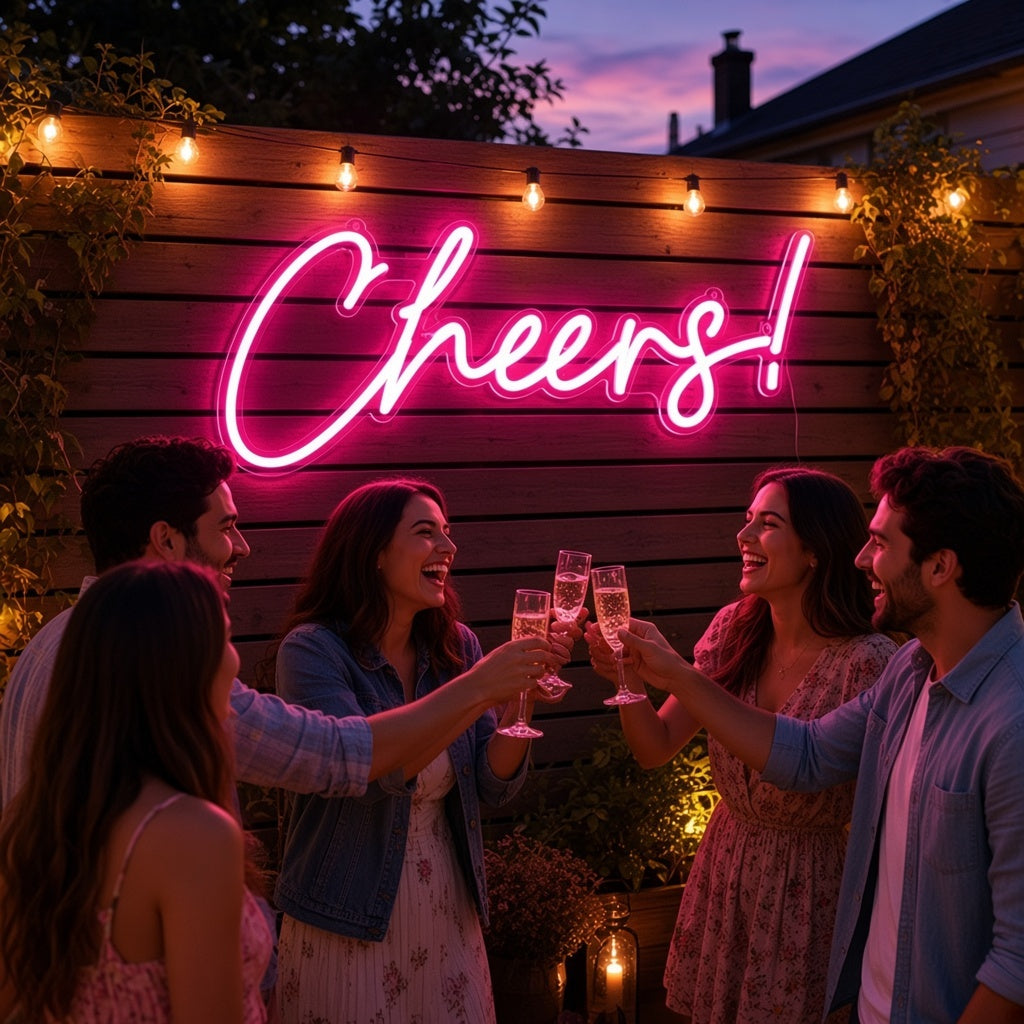 Cheers LED Neon Sign - lifestyle view