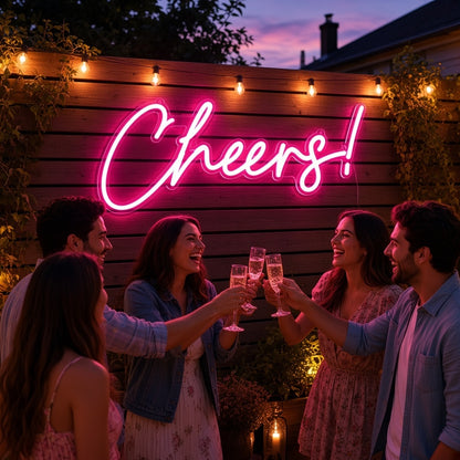 Cheers LED Neon Sign - lifestyle view