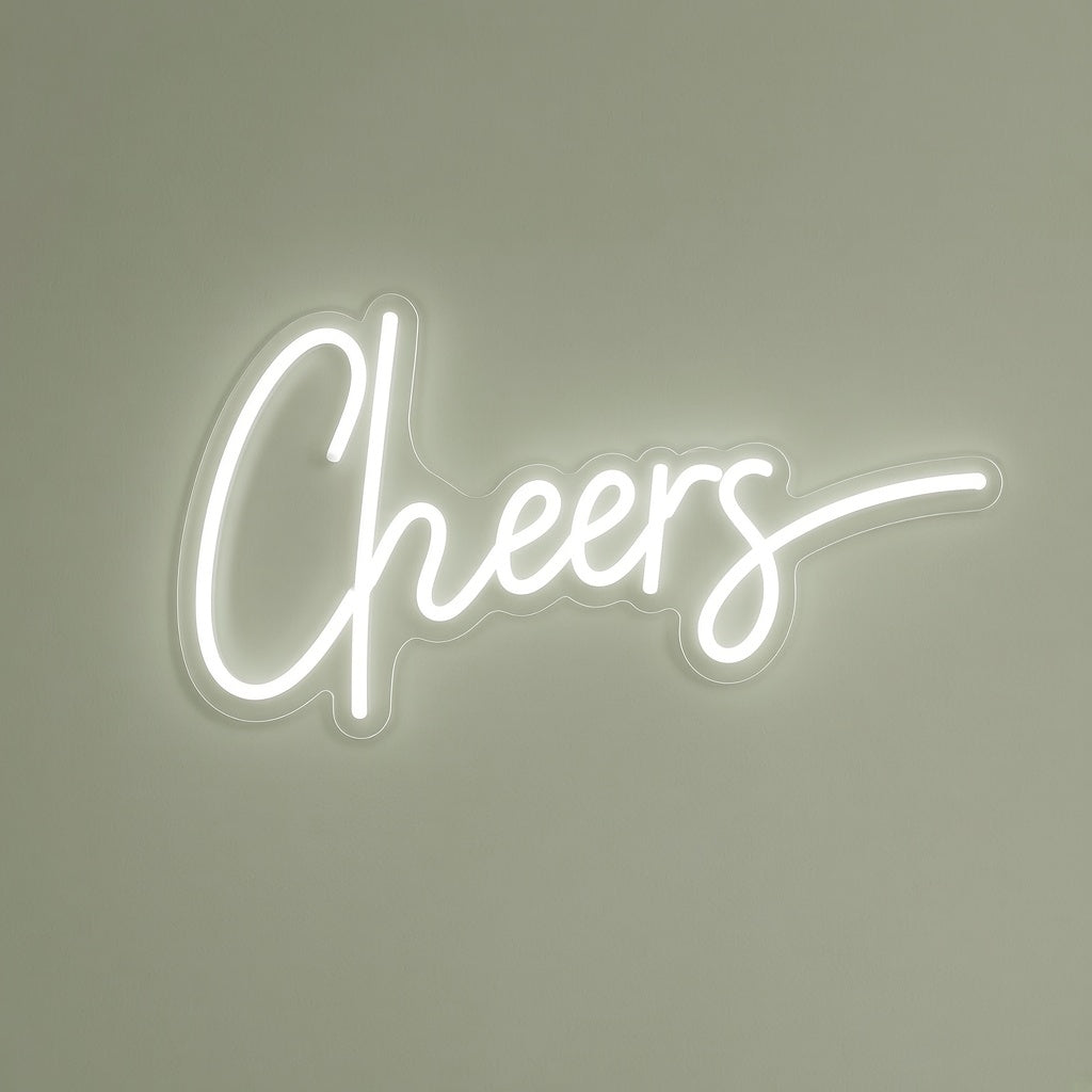 Cheers Wedding Decor LED Neon Sign - natural light view