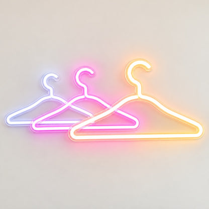 Clothes Hangers LED Neon Sign - natural light view
