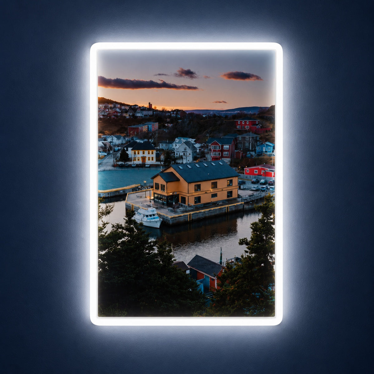 Coastal Harbor Scene LED Neon Sign - product hero