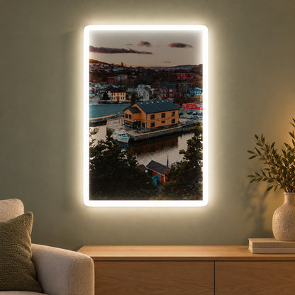 Coastal Harbor Scene LED Neon Sign - advertising view