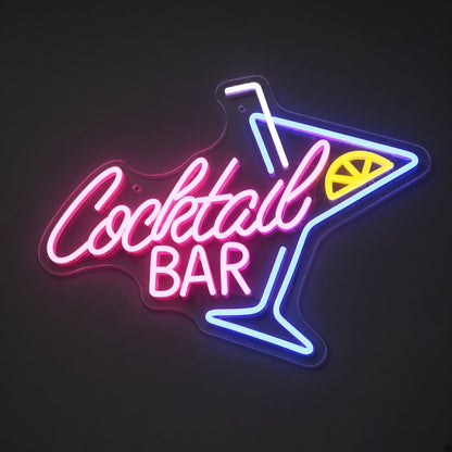 Cocktail Bar Martini Glass Lemon Slice for Party LED Neon Sign - product hero