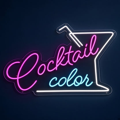 Cocktail Color LED Neon Sign - product hero