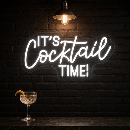 Cocktail Time LED Neon Sign - advertising view