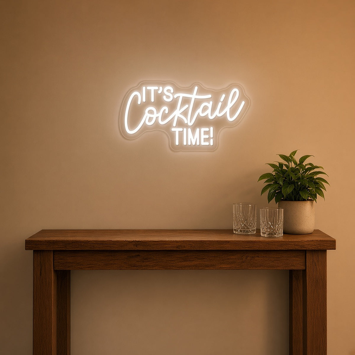 Cocktail Time LED Neon Sign - lifestyle view