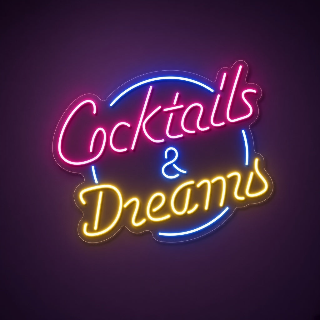Cocktails & Dreams LED Neon Sign - product hero