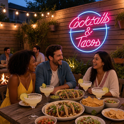 Cocktails & Tacos LED Neon Sign - lifestyle view
