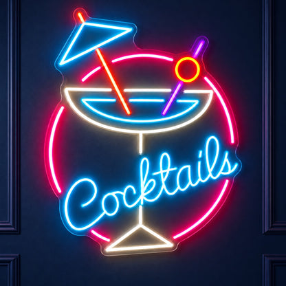 Cocktails LED Neon Sign - product hero