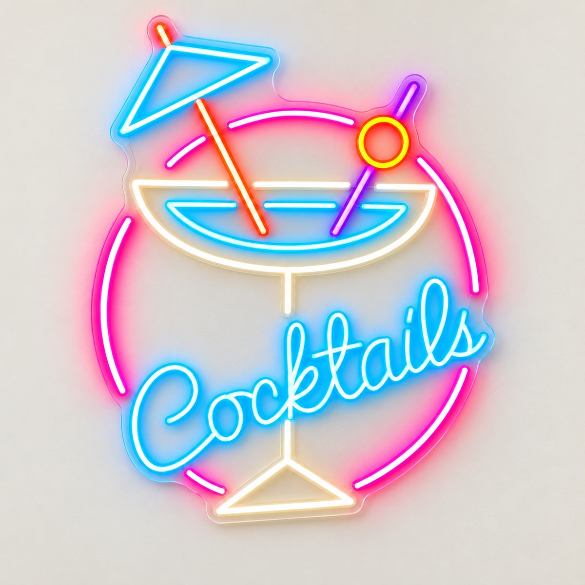 Cocktails LED Neon Sign - natural light view