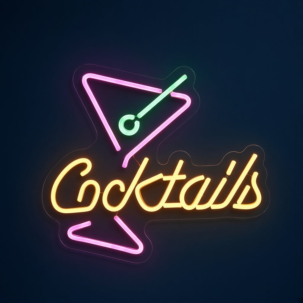 Cocktails Cocktail Bar Decor LED Neon Sign - product hero