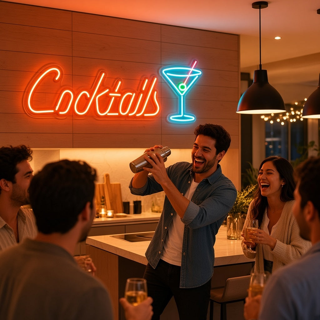 Cocktails Restaurant Decor LED Neon Sign - lifestyle view