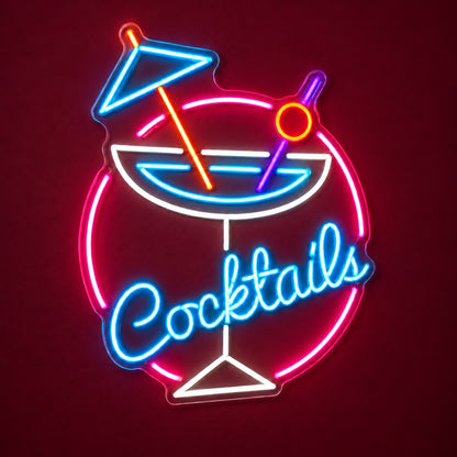 Cocktails LED Neon Sign - product hero
