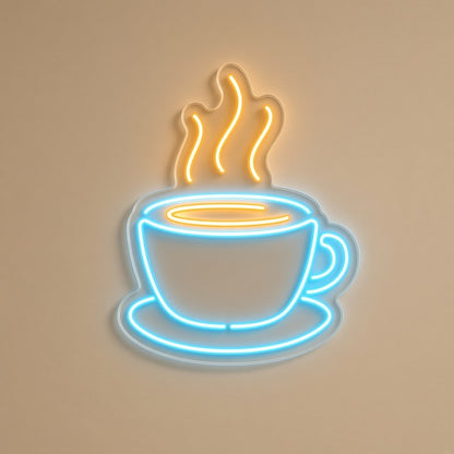 Coffee Cup LED Neon Sign - natural light view
