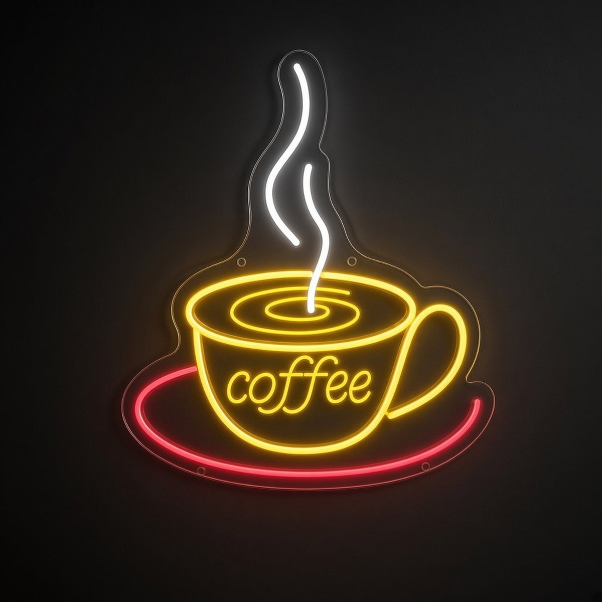 Coffee Cup Mug Saucer for Cafe Counter LED Neon Sign - product hero