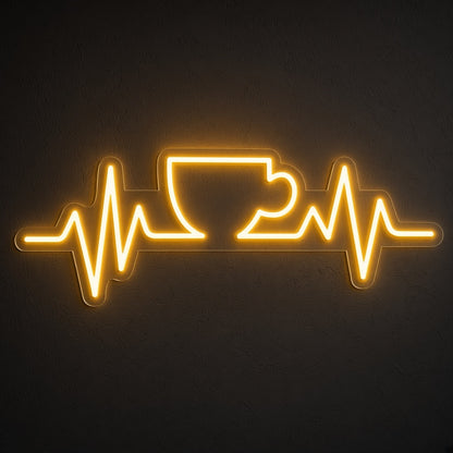 Coffee Heartbeat LED Neon Sign - product hero