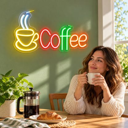 Coffee LED Neon Sign - lifestyle view