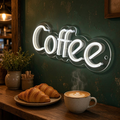 Coffee Bakery Decor LED Neon Sign - advertising view