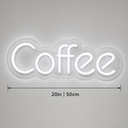 Coffee Bakery Decor LED Neon Sign - size guide