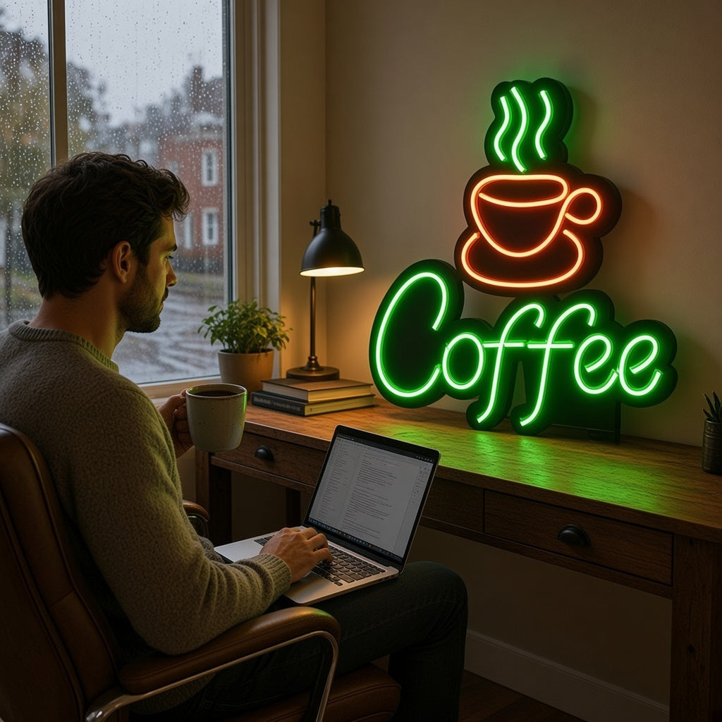 Coffee Diner Decor LED Neon Sign - lifestyle view