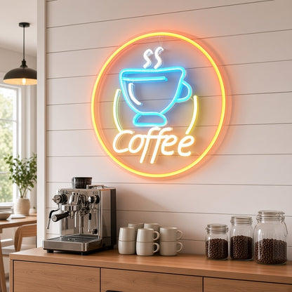 Coffee Home Coffee Bar Decor LED Neon Sign - advertising view
