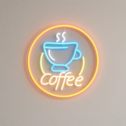 Coffee Home Coffee Bar Decor LED Neon Sign - natural light view