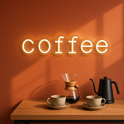 Coffee Home Office Decor LED Neon Sign - advertising view