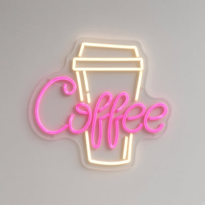 Coffee Kitchen Decor LED Neon Sign - natural light view