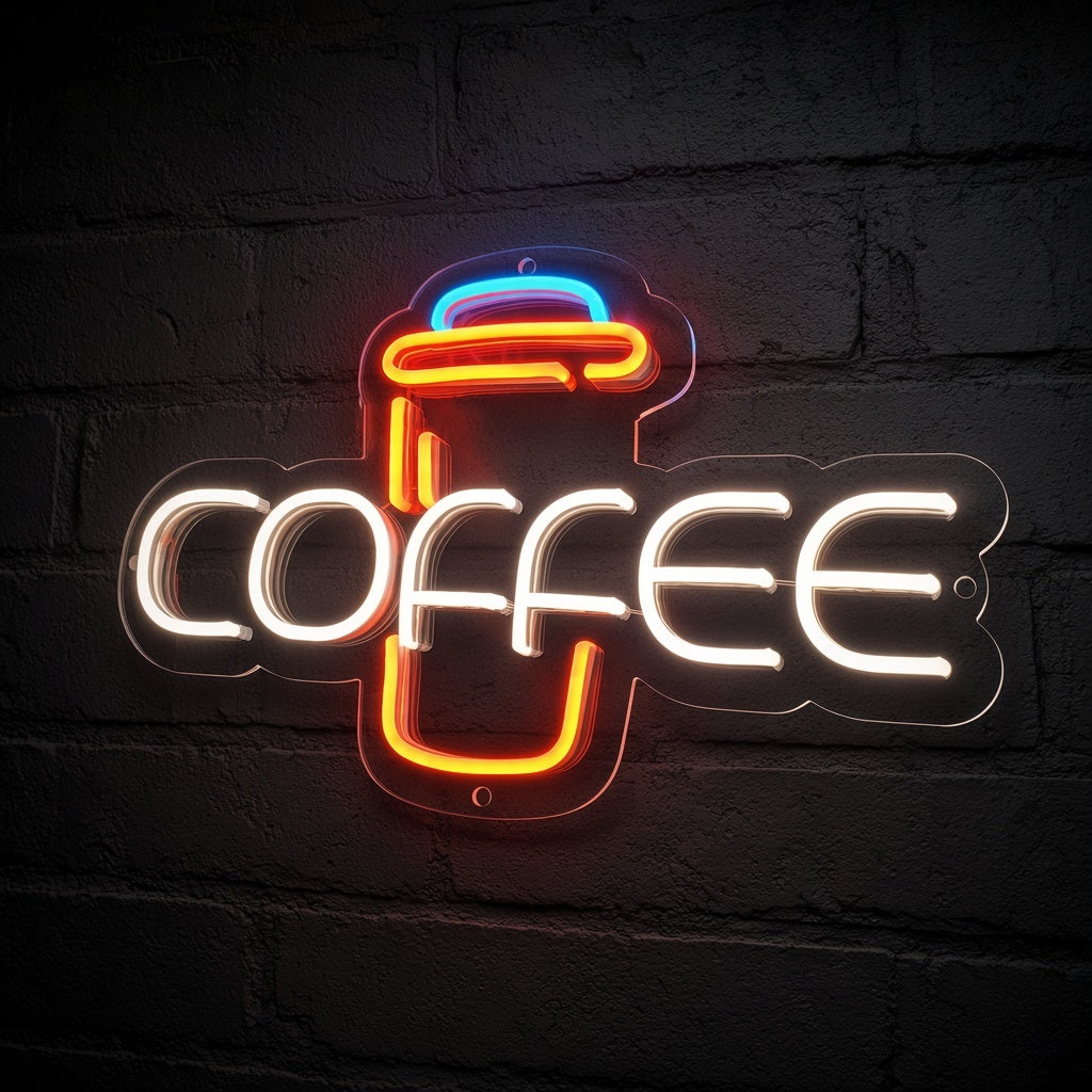 Coffee Takeaway Cafe Decor LED Neon Sign - product hero