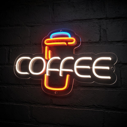 Coffee Takeaway Cafe Decor LED Neon Sign - product hero