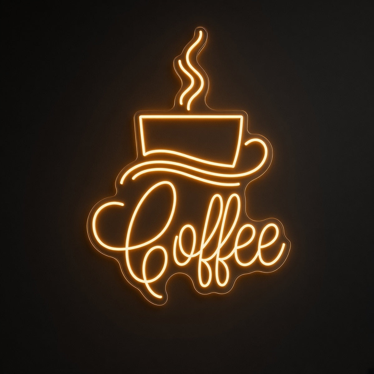 Coffee Cup with Saucer Swirl for Coffee Shop Bar LED Neon Sign - product hero