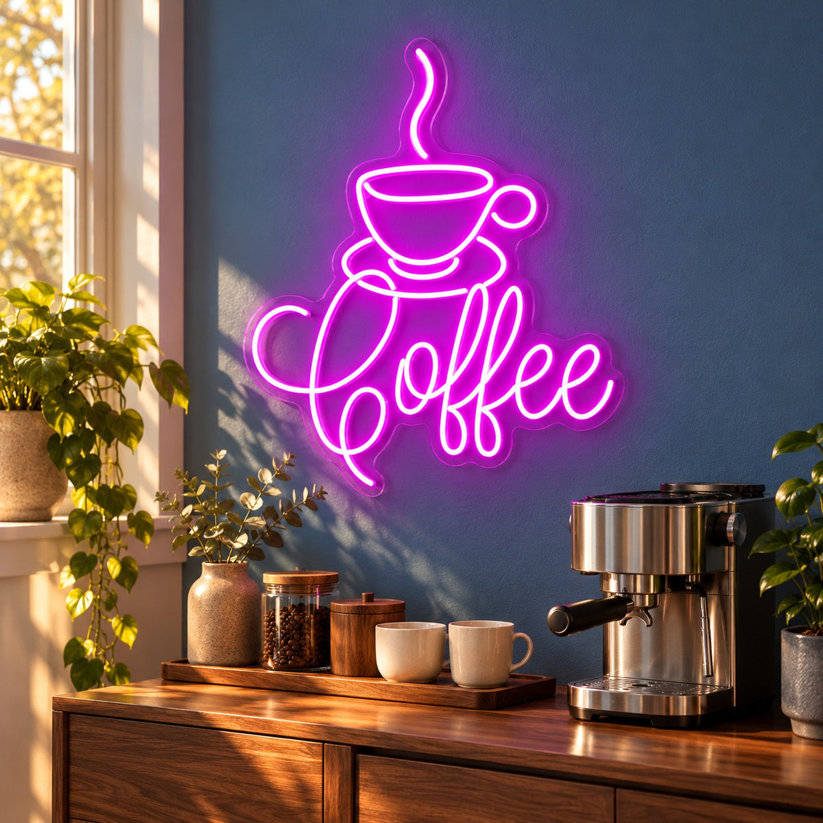 Coffee LED Neon Sign - advertising view